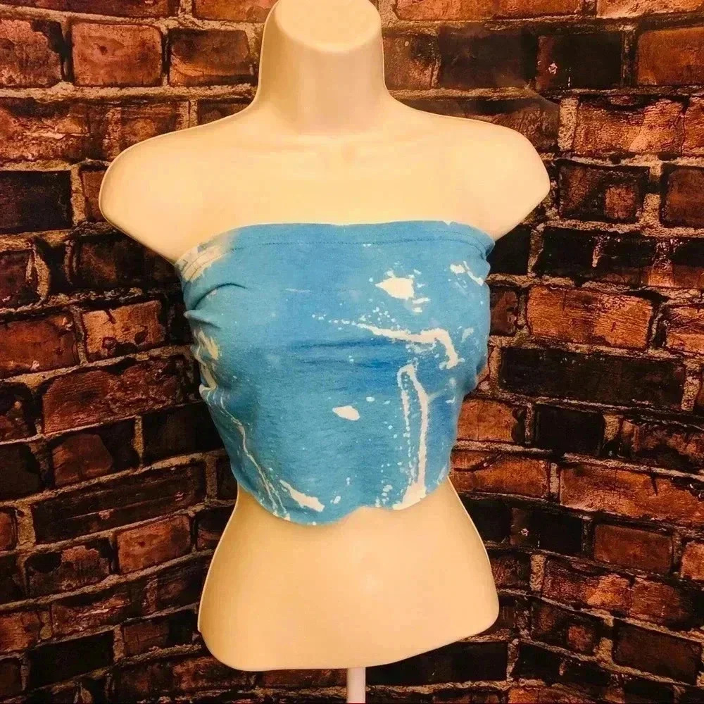 Strip by Evie Custom Tie Dye Bandeau Tube Top